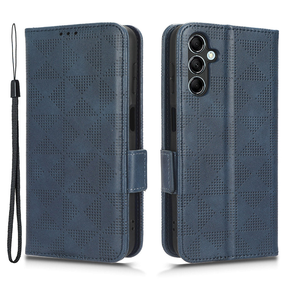 For Samsung Galaxy M54 5G / F54 5G PU Leather Wallet Phone Case Imprinted Triangle Phone Cover with Stand For Samsung Galaxy M54 5G / F54 5G PU Leather Wallet Phone Case Imprinted Triangle Phone Cover with Stand